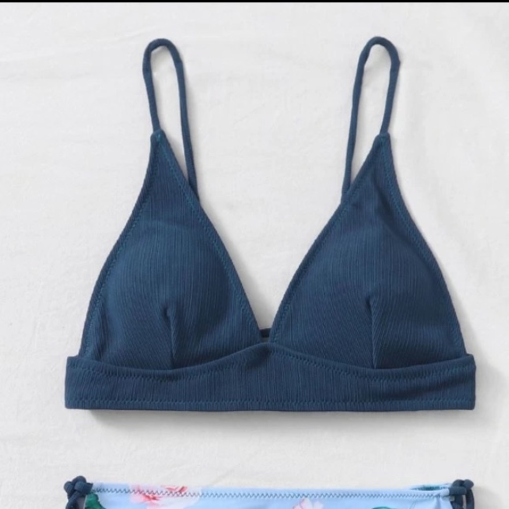SHEIN Navy Bikini Top